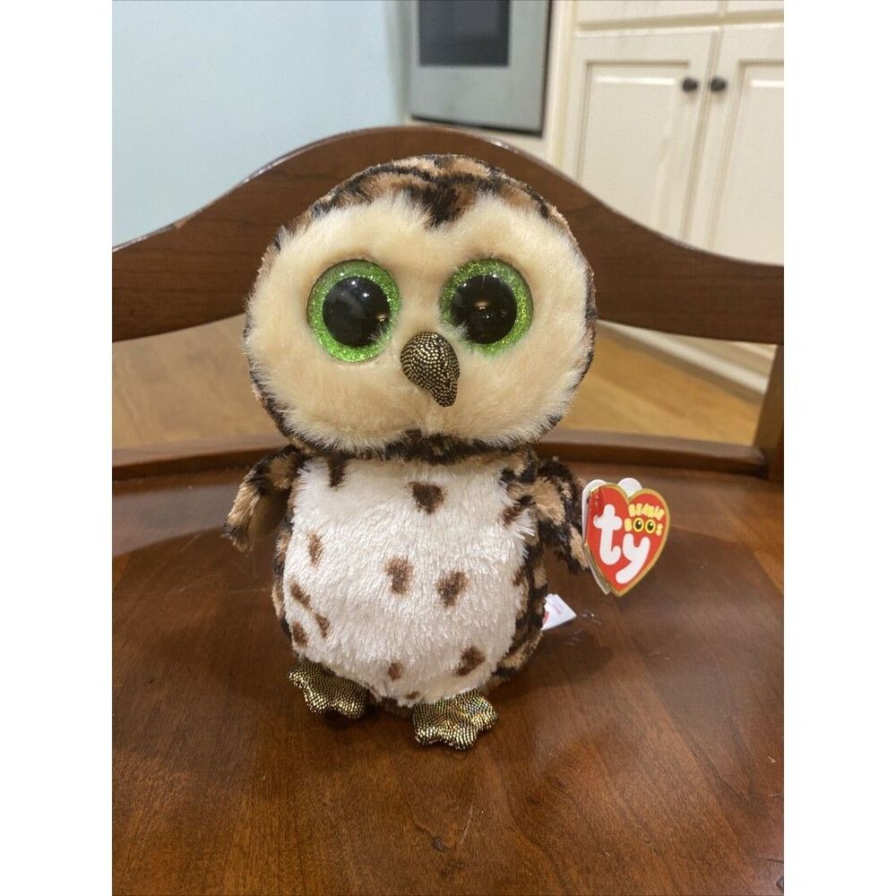 Ty Beanie Boos - SAMMY the Owl (6 Inch) NEW - MINT with MINT TAGS